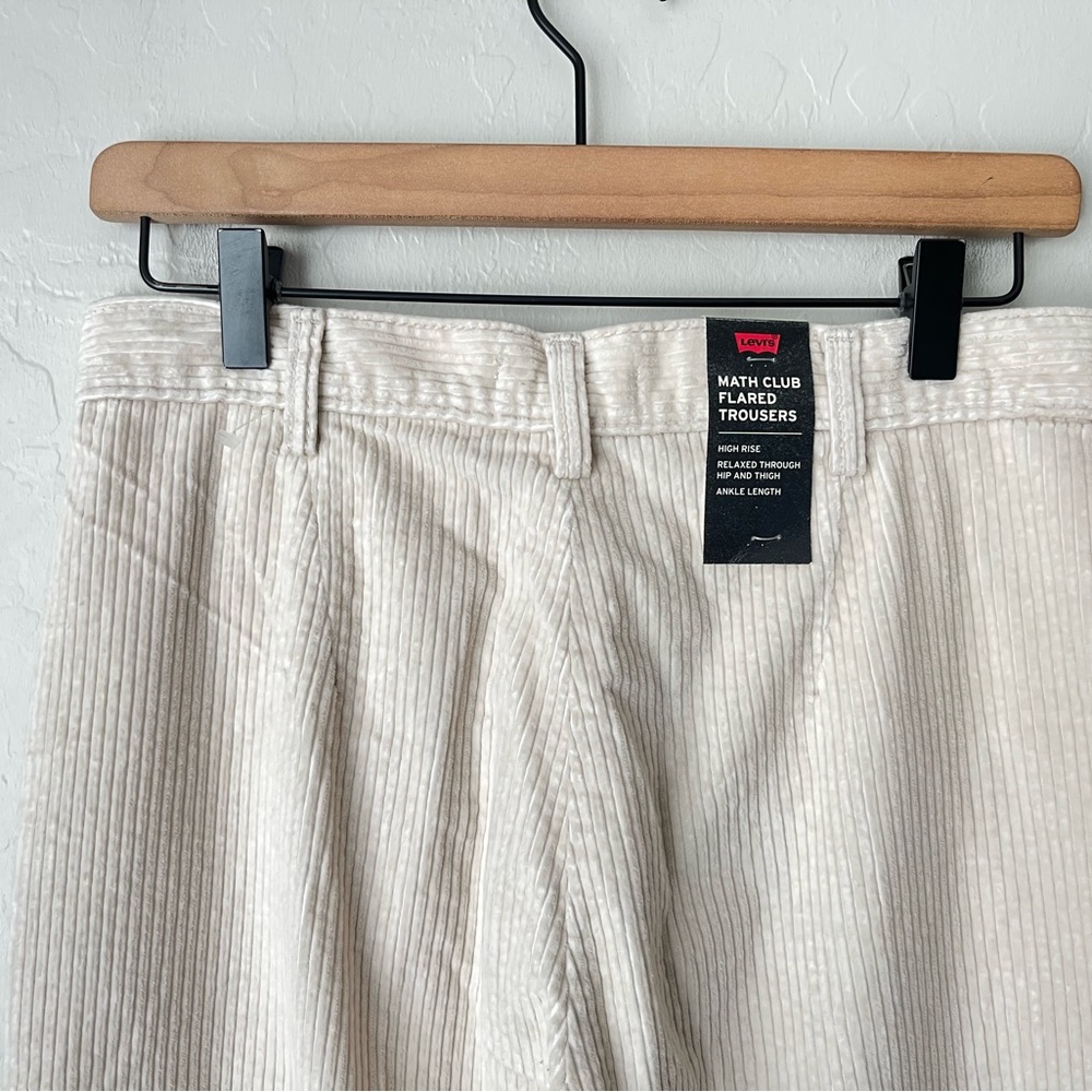 NWT Levi’s math club flared corduroy trousers pants 28 - Picture 8 of 12